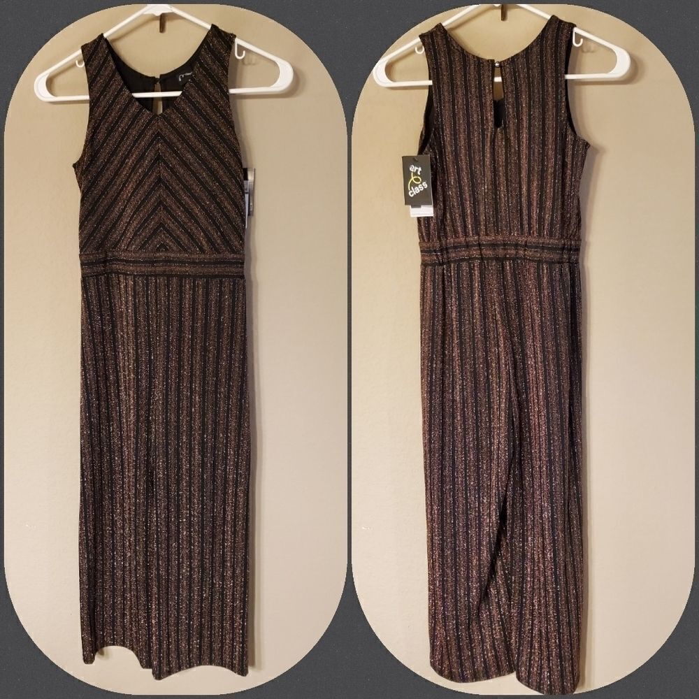New art class Sleeveless striped Jumpsuit